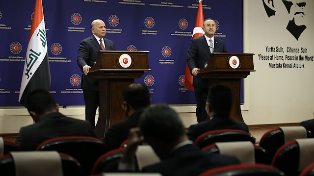 Bakan Çavuşoğlu, Iraklı mevkidaşı Hüseyin'le ortak basın toplantısında konuştu.