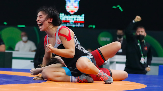 Turkish female wrestler Mehlika Ozturk