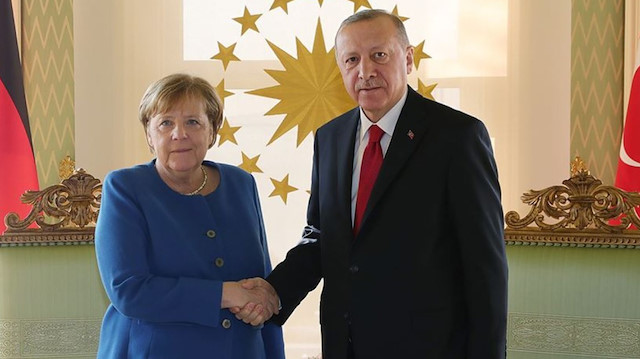 Recep Tayyip Erdoğan ve Angela Merkel