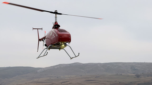 Helikopter, 8 saate kadar havada kalabiliyor.