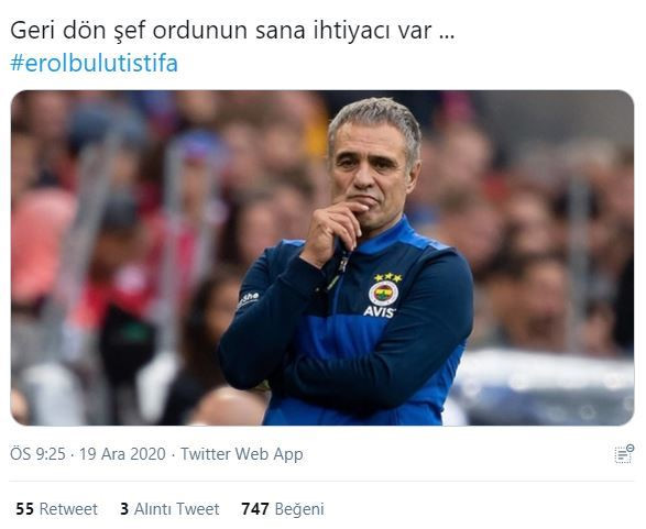 Fenerbahçeli taraftarlardan Başkan Ali Koç ve Erol Bulut'a istifa