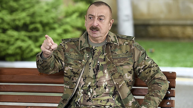Azerbaycan Cumhurbaşkanı Aliyev işgalden kurtarılan Gubadlı'yı ziyaret etti