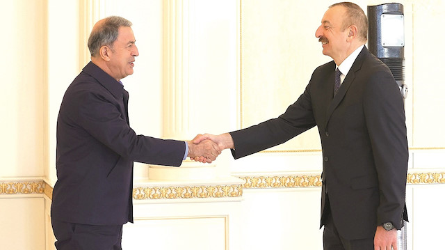 Milli Savunma Bakanı Akar - Azerbaycan Cumhurbaşkanı Aliyev