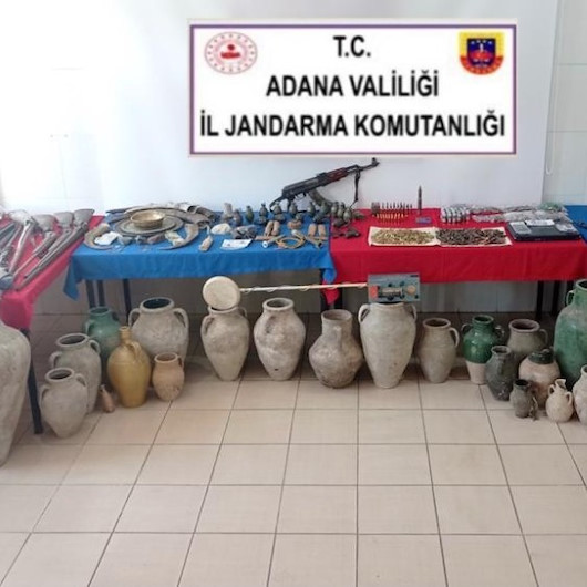 Adanada tarihi eser operasyonundan cephanelik çıktı