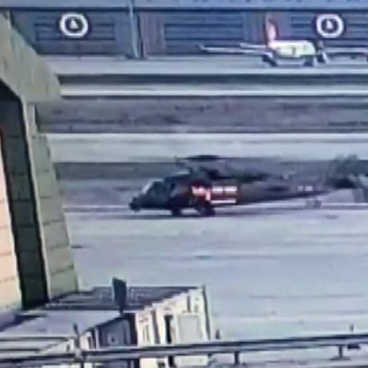 Sabiha Gökçen Havalimanındaki helikopter kazasının görüntüleri ortaya çıktı