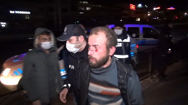 Gözaltına alınan Serkan K. polis karakoluna götürüldü. 
