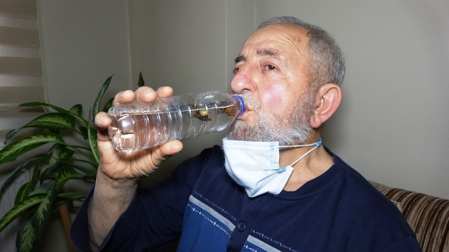 65 yaşındaki Hasan Dursun Akduman'ın içtiği cevizli su başına iş açtı.