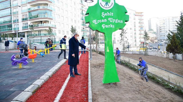 Şehit Ercan Uygun Parkı yakın zamanda hizmete alınacak.