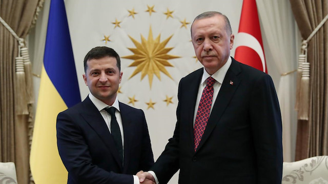 Ukrayna Devlet Başkanı Zelenskiy ve Cumhurbaşkanı Erdoğan.