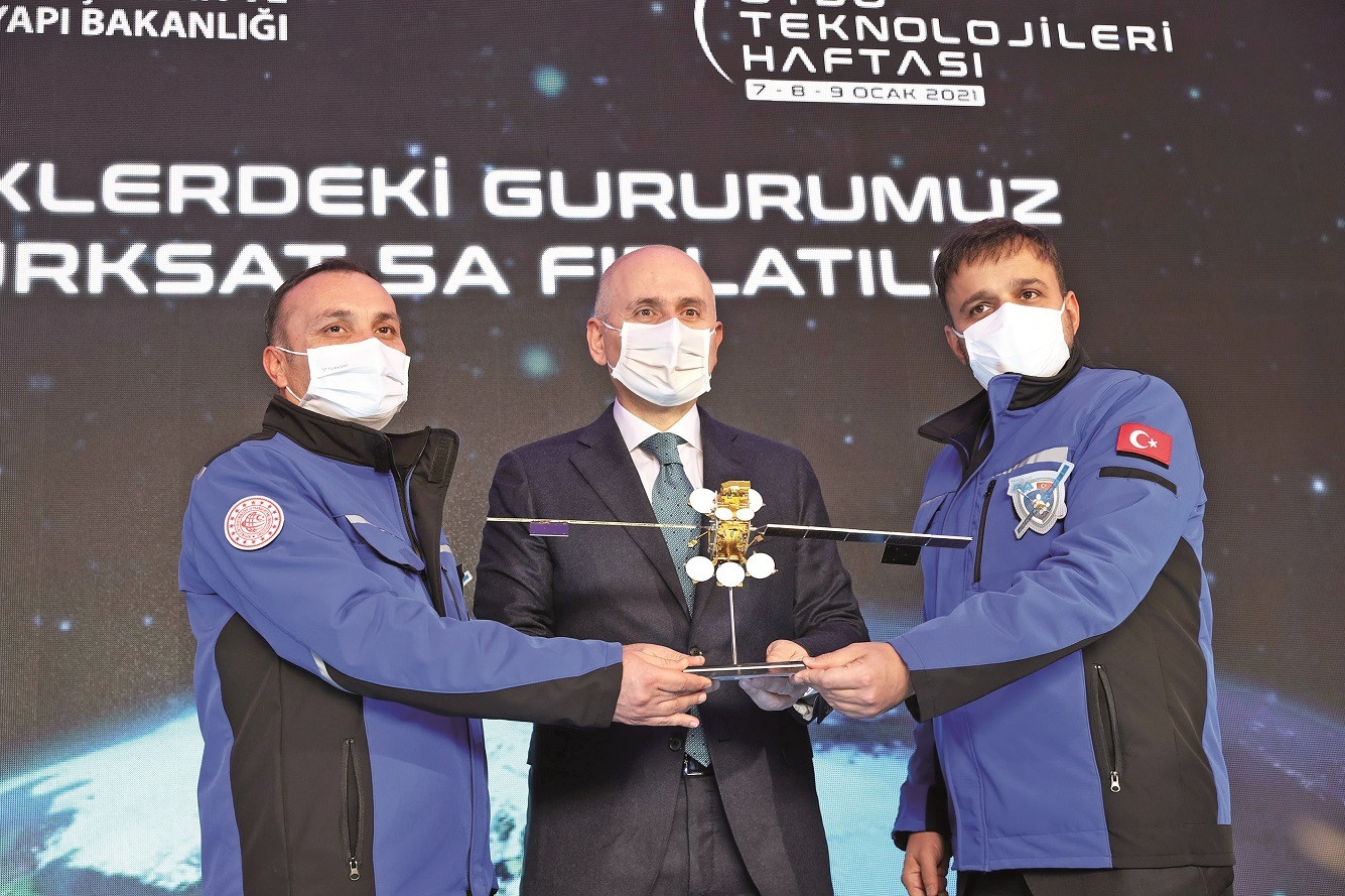 Ulaştırma ve Altyapı Bakanı Adil Karaismailoğlu, Türksat 5A uydusunun Cape Canaveral üssünden fırlatılması dolayısıyla eş zamanlı olarak Türksat Genel Müdürlüğü’nde düzenlenen programa katıldı. Daha sonra “Türkiye’nin Uzay ve Uydu Vizyonu” konulu özel oturuma katılan Karaismailoğlu’na hediye takdim edildi.