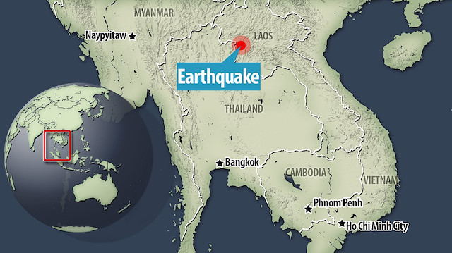 Laos'un kuzeybatısında 6,1 büyüklüğünde deprem meydana geldi.