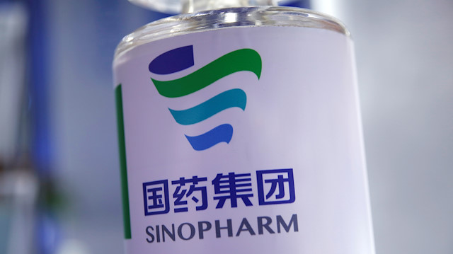 A signage of Sinopharm is seen at the 2020 China International Fair 