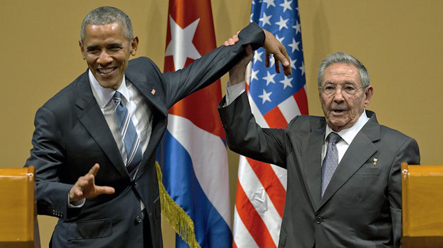 ABD Başkanı Obama, tarihi ziyaretinde Küba Devlet Başkanı Castro ile Devlet Başkanlığı Sarayı’nda buluşmuştu. 