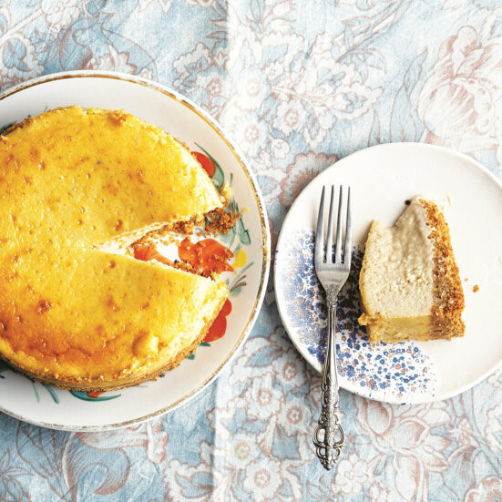 Yumuşacık muzlu cheesecake.