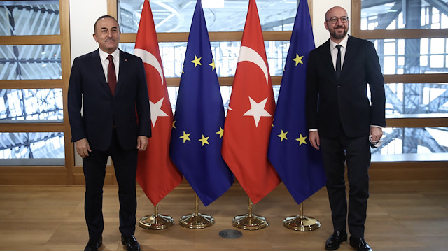 Turkish Foreign Minister Mevlut Cavusoglu in Brussels


