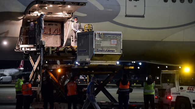 Çin'den 6,5 milyon doz aşı getiren uçak İstanbul Havalimanı'na indi