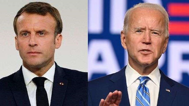 Presidents Joe Biden and Emmanuel Macron