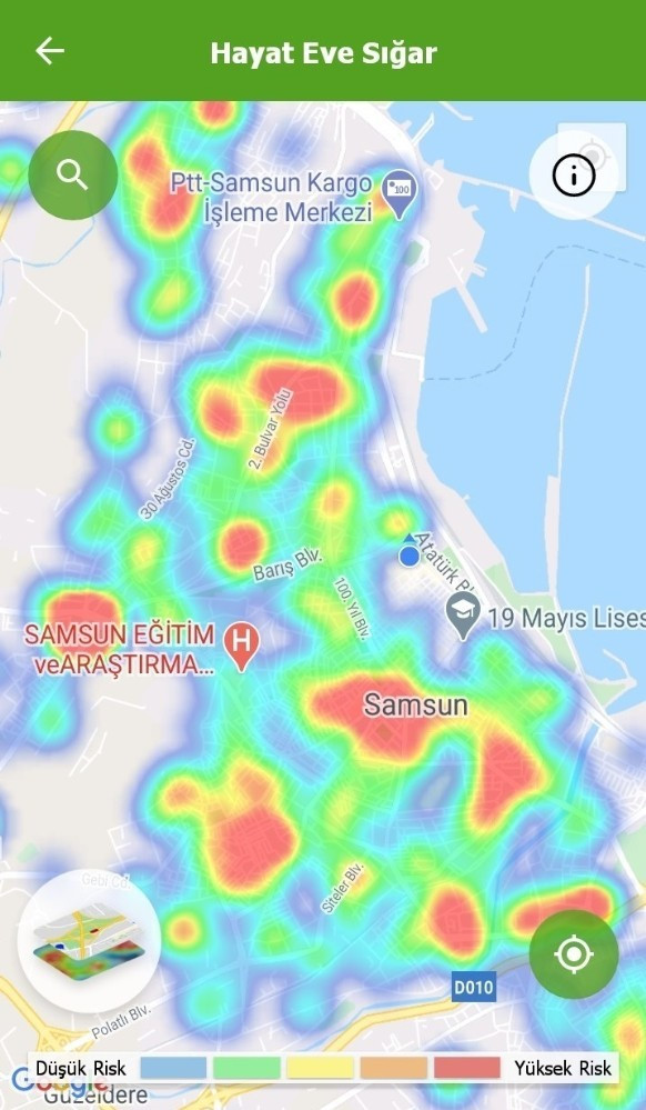 samsun da yesile burunen risk haritasi yeniden kirmizi olmaya basladi yeni safak