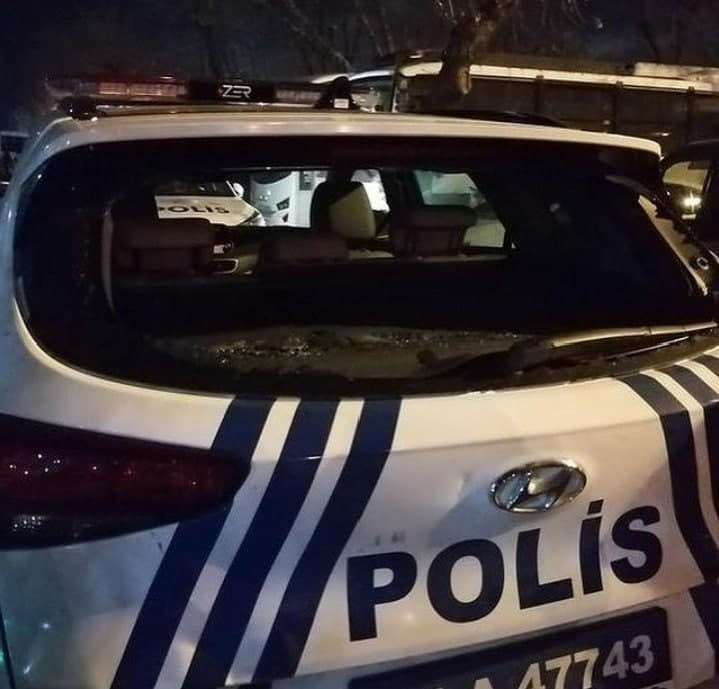 Polis aracının son hali.