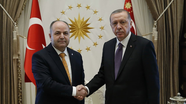 Anavatan Partisi Genel Başkanı İbrahim Çelebi ve Cumhurbaşkanı Erdoğan