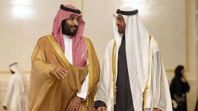 BAE Veliaht Prensi Muhammed b. Zayed ile Suudi Prens Muhammed b. Selman