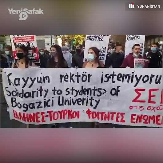 Yunanistanda Boğaziçi olaylarına destek eylemi