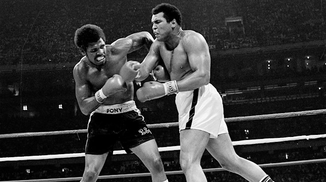 Muhammed Ali-Leon Spinks müsabakasından.