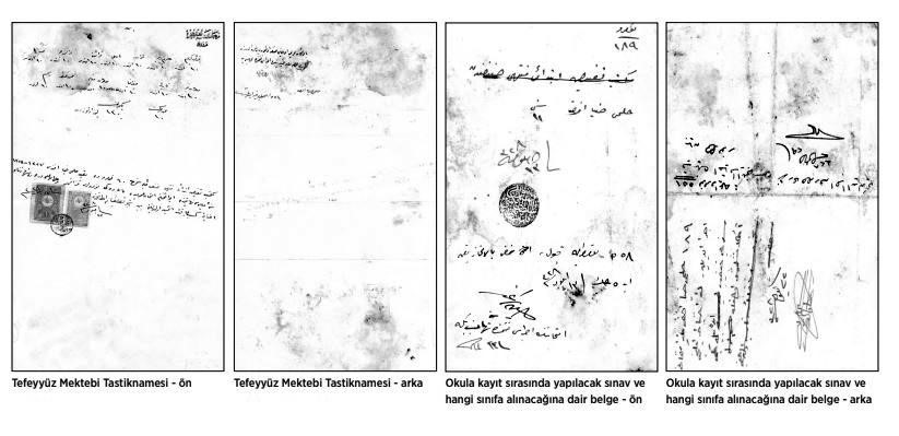 Hilmi Ziya Ülken’e ait okul evrakları.