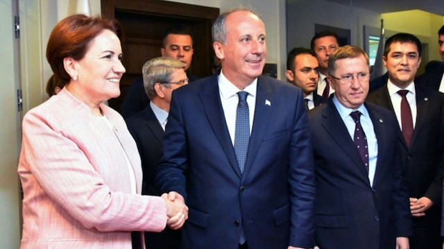 İYİ Parti Genel Başkanı Meral Akşener ve Muharrem İnce