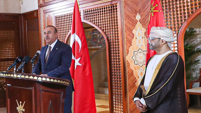 Turkish Foreign Minister Mevlut Cavusoglu in Oman

