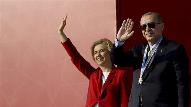 Gagavuz Özerk Yeri Başkanı İrina Vlah ve Cumhurbaşkanı Erdoğan