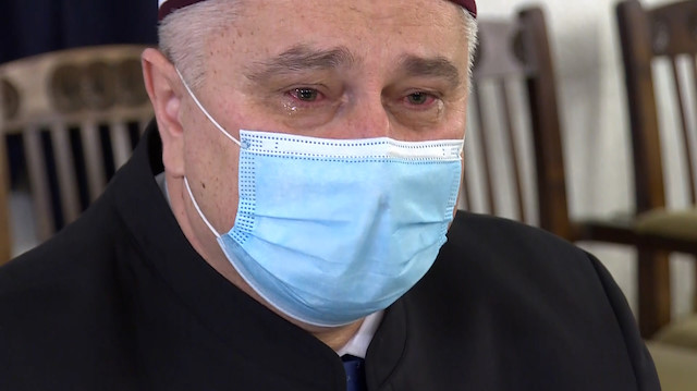 Bakan Çavuşoğlu'nun Zagreb İslam Merkezi'ni ziyaretinde Müftü Hasoviç gözyaşlarını tutamadı