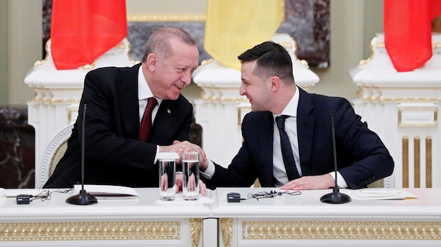 الرئيس الأوكراني يهنئ أردوغان بعيد ميلاده الـ67