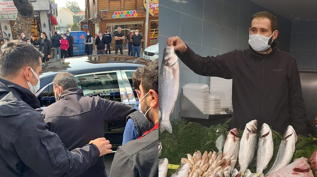 Cumhurbaşkanı Erdoğan, Çengelköy'deki balıkçıdan levrek aldı