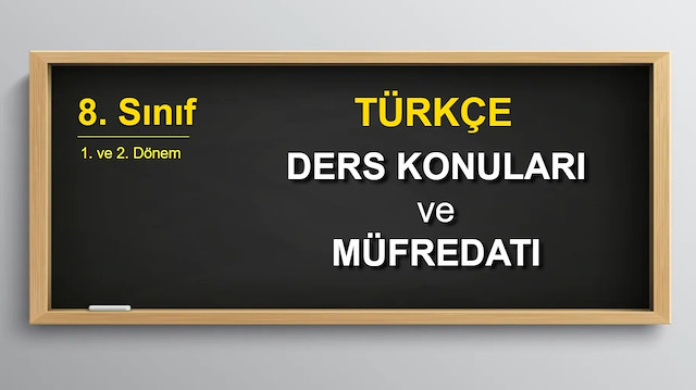 8. Sınıf Türkçe Ders Konuları