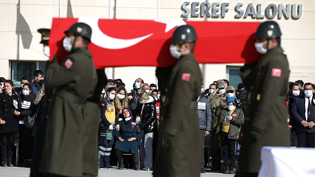 Funeral of 11 martyred soldiers in Turkish army helicopter crash in Bitlis

