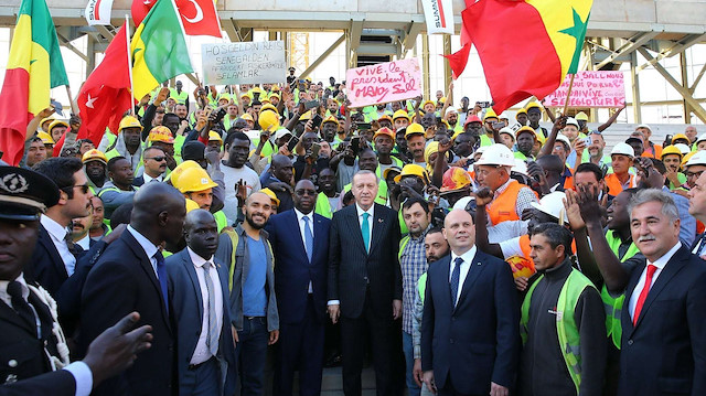 Cumhurbaşkanı Erdoğan'ın Senegal ziyaretinden bir kare.