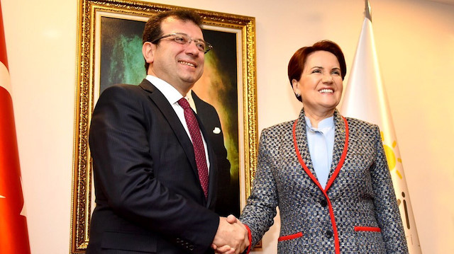 İBB Başkanı Ekrem İmamoğlu ve İYİ Parti Genel Başkanı Meral Akşener