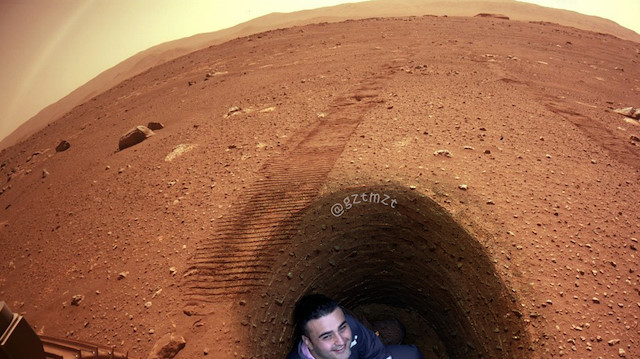 Nasa'nın bugün yayınladığı Mars'tan çekilmiş en net fotoğraf