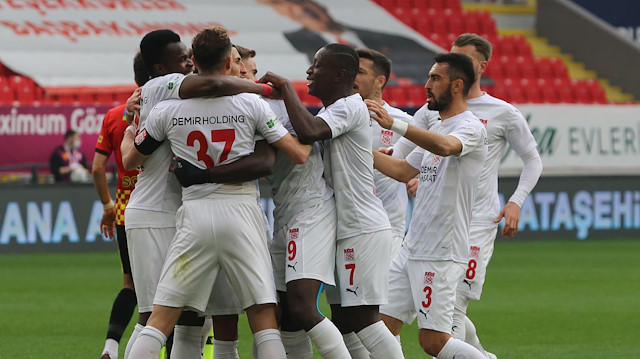 Sivassporlu futbolcuların gol sevinçleri