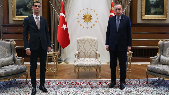 Cumhurbaşkanı Erdoğan, Furkan Yazıcıoğlu'nu kabul etti.