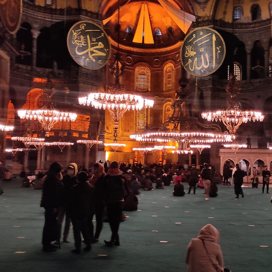 Ayasofya Camiinde 87 yıl sonra Berat Kandili heyecanı