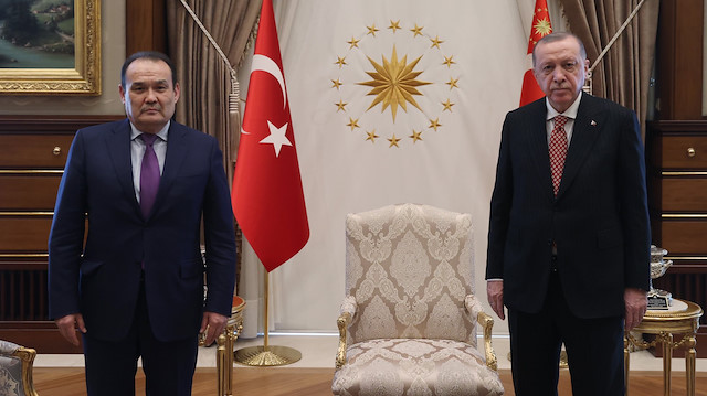 Cumhurbaşkanı Erdoğan'ın Türk Konseyi Genel Sekreteri Baghdad Amreyev'i kabulü.