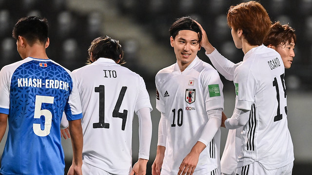 Japonya, Asya Elemeleri maçında Moğolistan'a gol oldu yağdı.