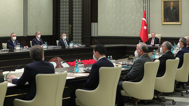 MGK Cumhurbaşkanı Erdoğan başkanlığında toplandı.