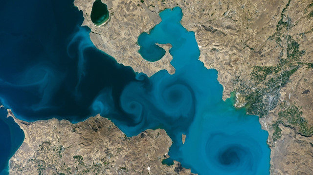 Van Gölü’nün uzaydan çekilmiş fotoğrafı