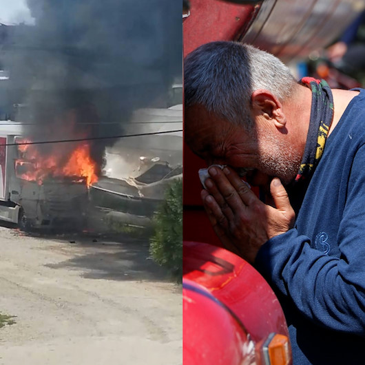 Antalyada ekmek teknesi alev alev yanan TIR şoförü gözyaşlarına boğuldu