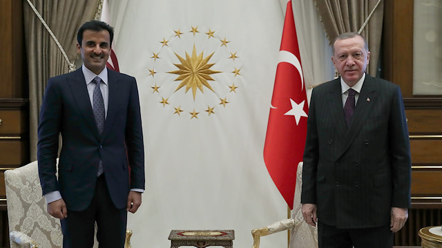 File photo: Turkish President Recep Tayyip Erdogan - Qatari Emir Sheikh Tamim bin Hamad al-Thani

