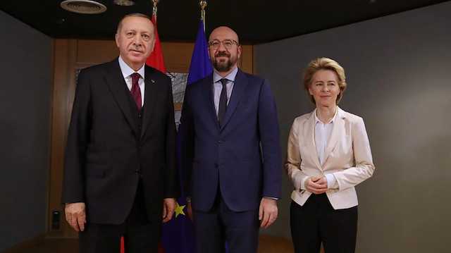 Cumhurbaşkanı Erdoğan, AB Konseyi Başkanı Charles Michel ve AB Komisyonu Başkanı Ursula von der Leyen