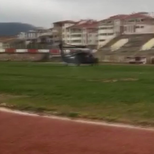 Bakan Soylu’yu taşıyan helikopter yoğun sis nedeniyle Bilecik’e acil iniş yaptı
